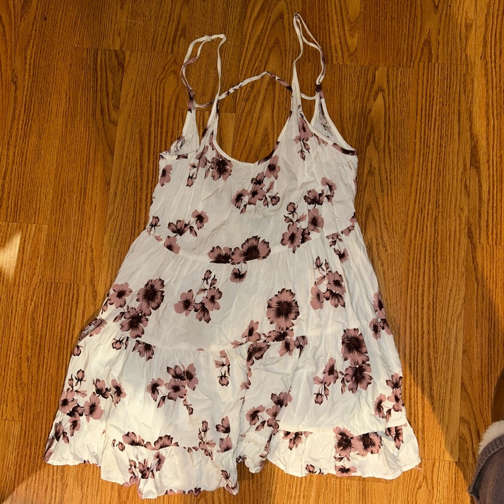 Floral White and Pink Sundress